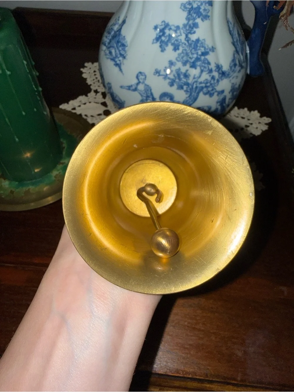 Brass Hand Bell - Polished Gold Finish